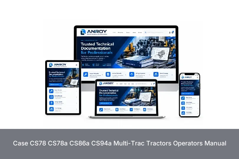Case CS78 CS78a CS86a CS94a Multi-Trac Tractors Operators Manual