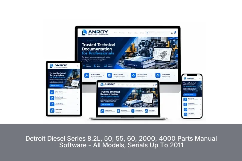 Detroit Diesel Series 8.2L, 50, 55, 60, 2000, 4000 Parts Manual Software - All Models, Serials Up To 2011